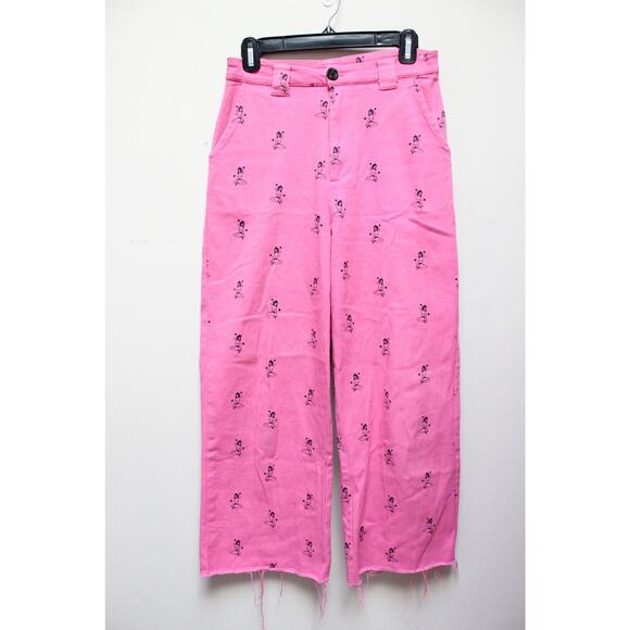 Lazy Oaf Kita Pink Heart Pinup Girl 2 PC Jacket Denim Jean Pants Set Small/24 - Picture 9 of 13